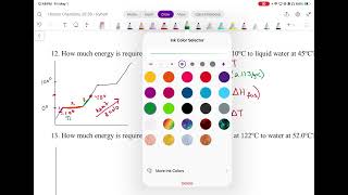 Thermochemistry -  Heat Curves of Water - Practice Problem 12