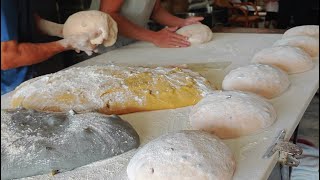 Panfried Brown Sugar Bread and Buns and Donuts Making Skills /超療癒古早味小時候黑糖大餅製作Taiwan Street Food