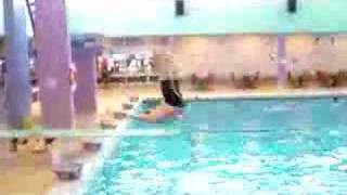 Fat Man Falls In Pool