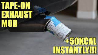 MERCEDES C230 | CUSTOM TIN CAN TAPE-ON EXHAUST MOD | +50KCAL FOR CHEAP!!!