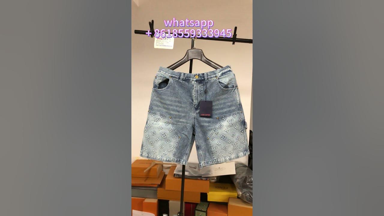 Louis Vuitton Blue Monogram Carpenter Denim Shorts