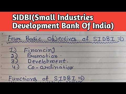 SIDBI( Small industries development bank of India 2019 | Fundamentals of Entrepreneurship 2019