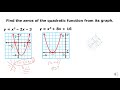 Understanding Quadratic Functions and Their Graphs
