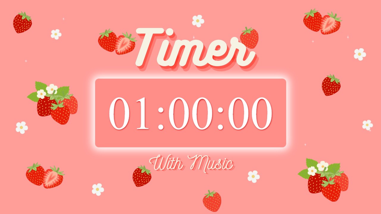 🍓𝟏 𝑯𝒐𝒖𝒓 𝑨𝒆𝒔𝒕𝒉𝒆𝒕𝒊𝒄 𝑻𝒊𝒎𝒆𝒓 • 𝑺𝒕𝒓𝒂𝒘𝒃𝒆𝒓𝒓𝒚 𝑷𝒊𝒏𝒌 • 𝑾𝒊𝒕𝒉 𝑴𝒖𝒔𝒊𝒄, 𝑵𝒐 𝑩𝒓𝒆𝒂𝒌𝒔🍓 ...