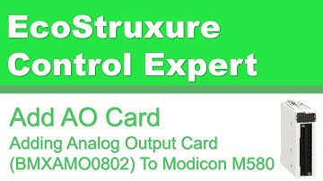 Adding Analog Output Card To Modicon M580 BMEAHO0412