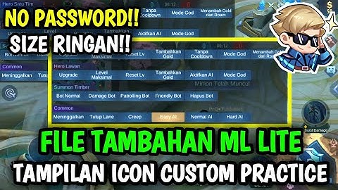 Data Open Tampilan Icon Custom Practice ML Lite | File Tambahan ML Lite