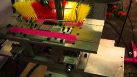 2 axis broom tufting machine video