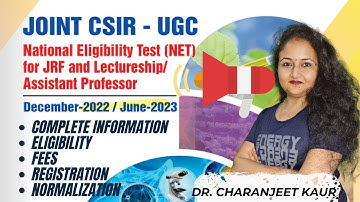 Big update | CSIR-NET Dec 2022 and June 2023 Notification is Out | Complete information