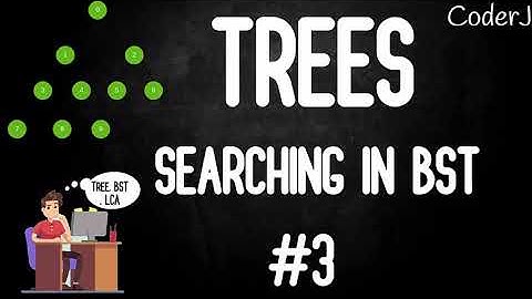 Trees | Binary Search Tree | Searching of a node | CoderJ
