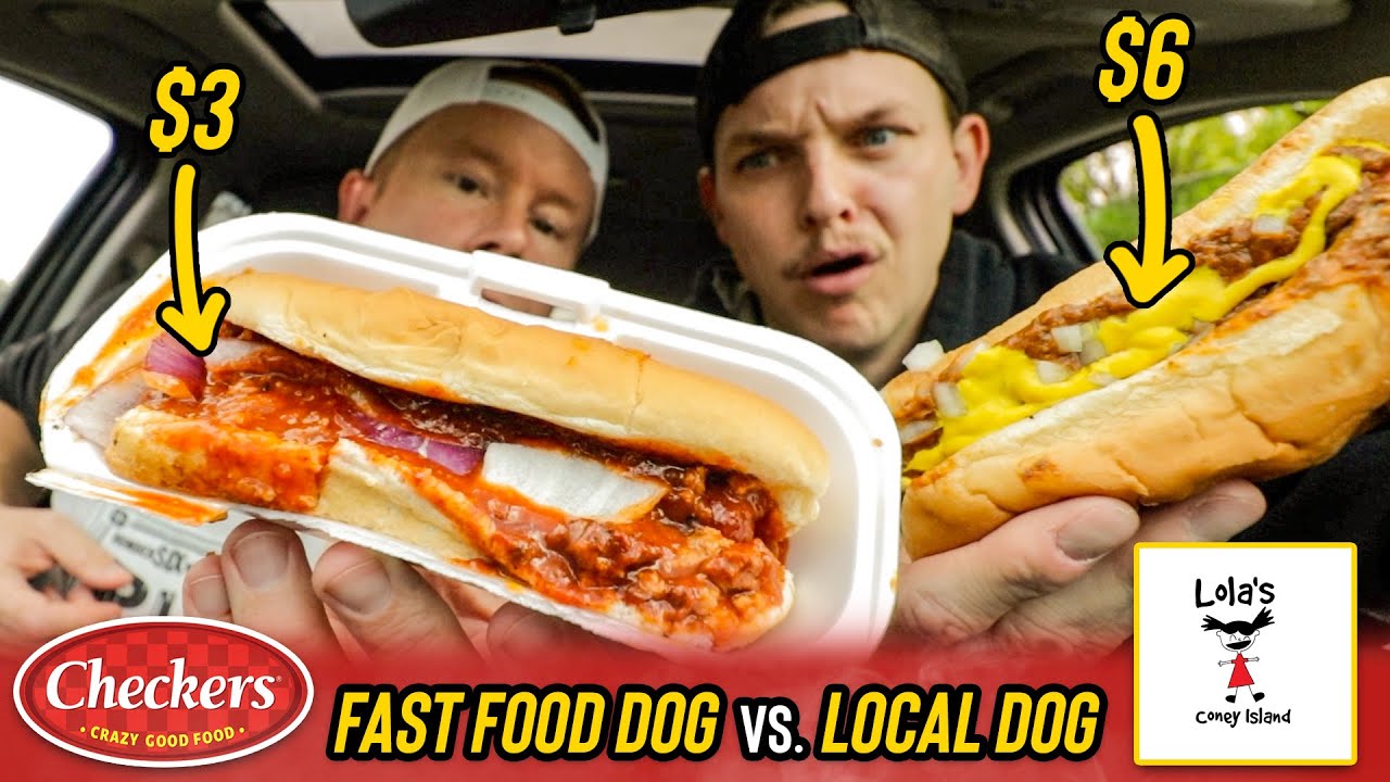 Checkers & Rally's 3 Chili Dog vs. Lola's Coney Island's 6 Coney Dog