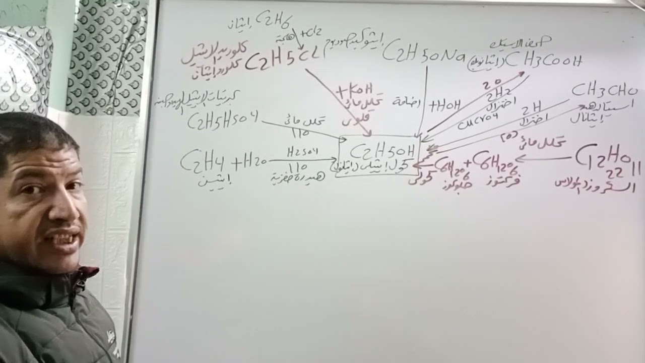 شرح درس الكحولات والأحماض الاروماتية المايسترو احمد عزيز فى الكيمياء
