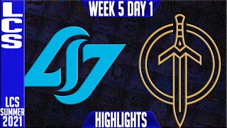 CLG vs GG Highlights | LCS Summer 2021 W5D1 | Counter Logic Gaming vs Golden Guardians