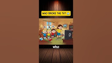 Mom is FURIOUS! 😡 Who broke the TV? 📺 (IQ Test) #shorts