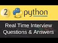 Top 25 Python Interview Questions and Answers - YouTube