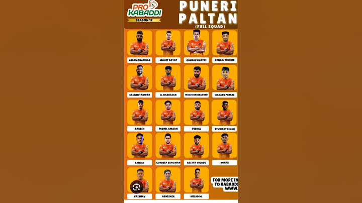 puneri paltan 2025 season 12 squad.And retained players.