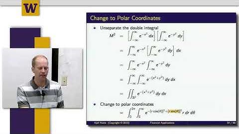 Mathematical Methods for Quantitative Finance || 08 W4 7  A Culturally Important Integral 13 19