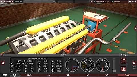 ECO Carbureted 21.7L Turbo V16 Engine in Automation Game in 4K.