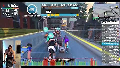 Stage 1: NYC Showdown: Times Square Circuit. 390-510 ZRS #zwift #cycling #zwiftracing