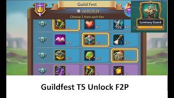 Lords Mobile : Guildfest T5 Unlock F2p Sep 2023