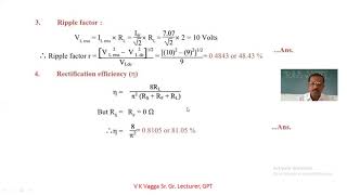AEC online class 5 on Sample problems on rectifiers and concept of Filters