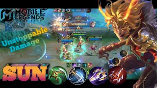 "SUN UNSTOPPABLE DAMAGE 🔥 Mobile Legends Gameplay | Best Build & Tips (MLBB)"