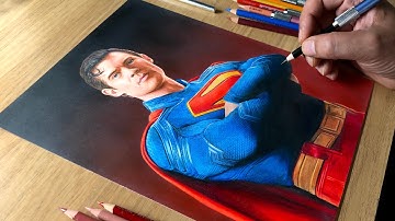 Drawing Superman 2025 - Realistic Portrait Timelapse | Artology