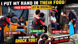 I Put My Hand In Their Food 😳 The Ending Shocked Me! 😭❤️ (Emotional 😳 Social Experiment 😭)