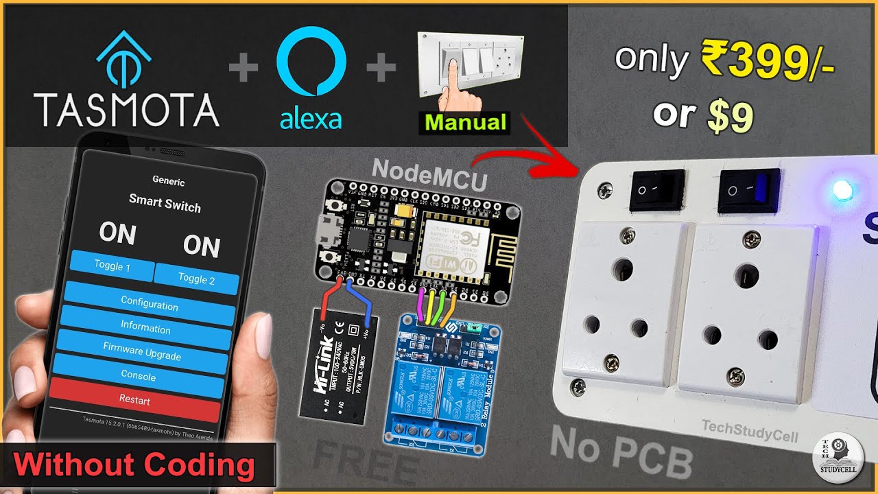 Проект IoT на базе ESP8266 NodeMCU Tasmota Alexa | Умная розетка своими руками с голосовым управл...