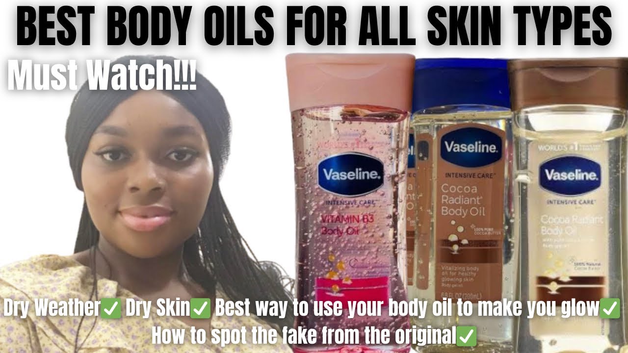 Vaseline Intensive Care Cocoa Radiant Body Oil, Blue Vs Brown Cap✨Vaseline Vitamin B3 Body Oil