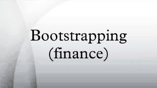 Bootstrapping (finance)