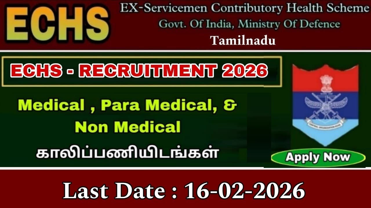Recruitment for Various jobs in ECHS Polyclinic - Pharmacist/Nurse/Attendant/Technician/Medical Jobs