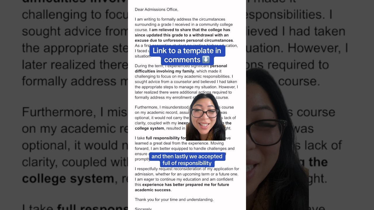 Successful College APPEAL LETTER 🎓✅ 