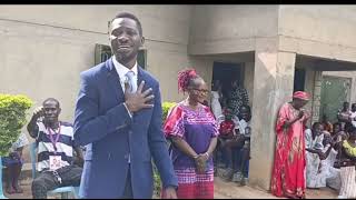 Mr President Bobi Wine visiting the Family of his close friend and his Music Producer Sir Dan Magic