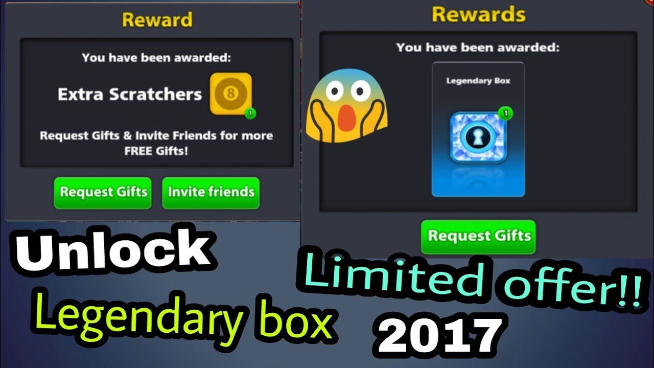 Claim free- legendary box no trick no fake || holiday quest || 22 december 2017 || 8 ball pool