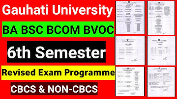 6th Sem Revised Exam Programme 2022| BA BSC BCOM BVOC|CBCS & NON-CBCS| Gauhati University