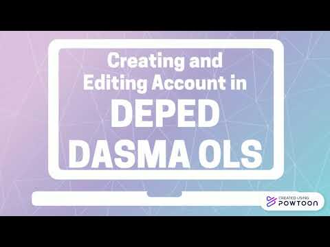 Creating and Editing Account in DepEd Dasma OLS