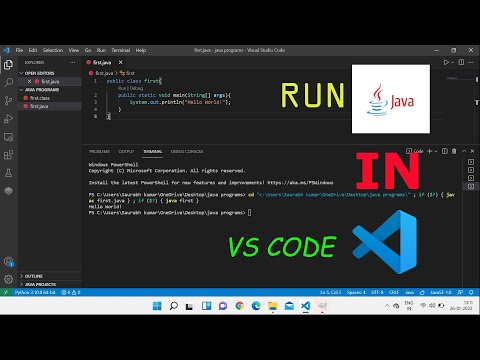 How to run Java program in vs code|Java program ko vs code me kaise run ...