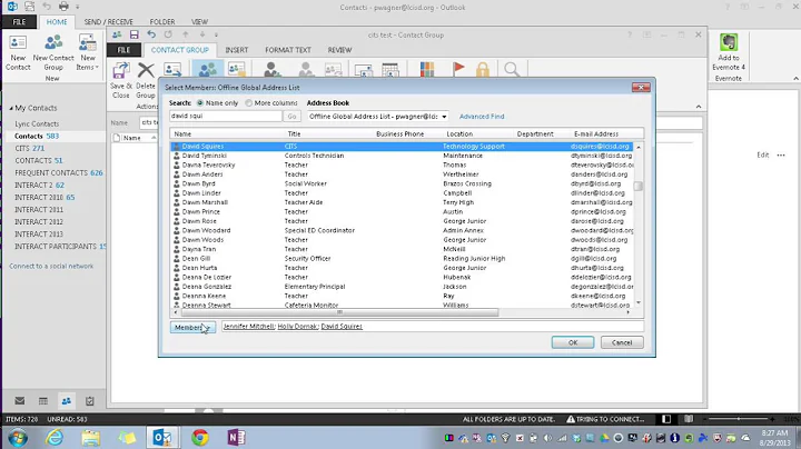 Outlook 2013: Creating a Contact Group (Distribution List)