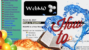 WebMO Tutorial：How to use WebMO Demo.