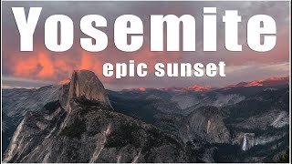 Epic Sunset over Yosemite Half Dome / Landscape Photography
