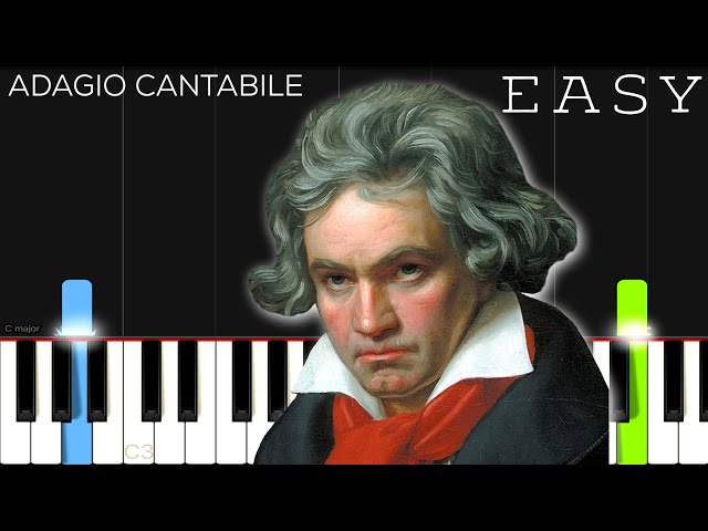 Beethoven - Adagio Cantabile (from Sonata Pathetique Op.13) | EASY Piano Tutorial class=