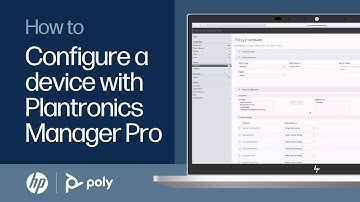 How to configure a device with Plantronics Manager Pro | HP Support