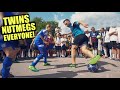 Twins NUTMEGS Everyone! 🤯⚽️ (Mbappé/Neymar/Ronaldo Skill Style)