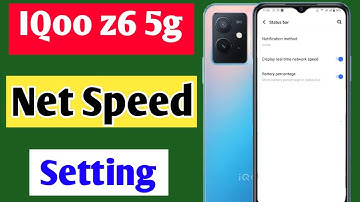 IQoo z6 5g me net speed show kaise kare | how to show net speed IQoo z6 5g
