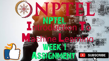 introduction to machine learning || WEEK-1 Quiz assignment Answers 1 2024 || NPTEL