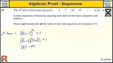 Algebraic Proof nth term GCSE Further Maths revision Exam paper practice & help