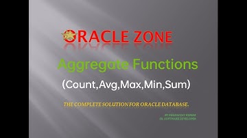 Aggregate Functions in SQL| COUNT,MAX,MIN,AVG,SUM |SQL/Oracle Database Beginner