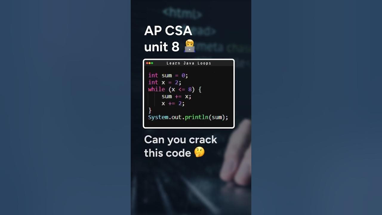 APCSA Practice: What Does This Java While Loop Sum? 💻 - YouTube