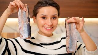How to clean and fillet herring QUICKLY and WITHOUT BONES!