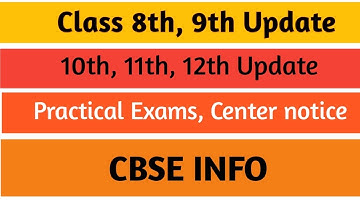 Class 10, 12 Exams 2021 | CBSE info | Centre notice || 8th, 9th exams